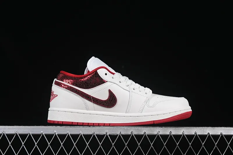 All categories Air Jordan Jordan series basketball shoes Air Jordan 1 Low Air Jordan 1 Low AJ1 Joe 1 white and red low-top cultural and casual sneakers HJ9338-106